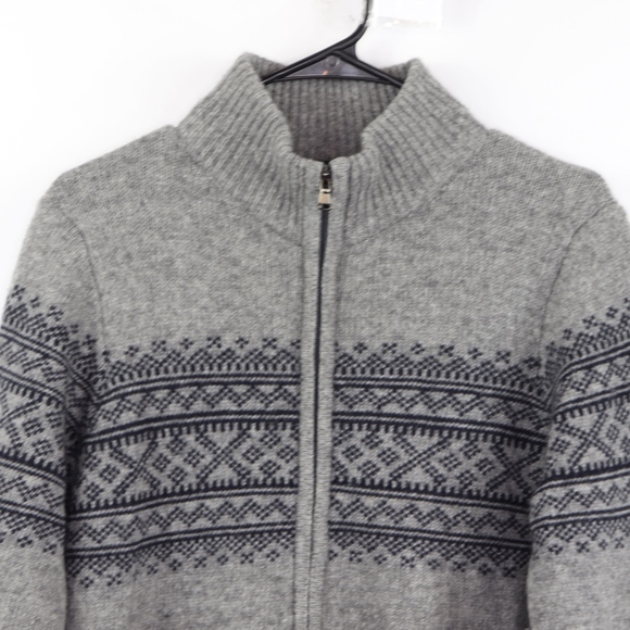 Lorenzo Magni Mens Small Full Zip Sweater Gray - Picture 2 of 5